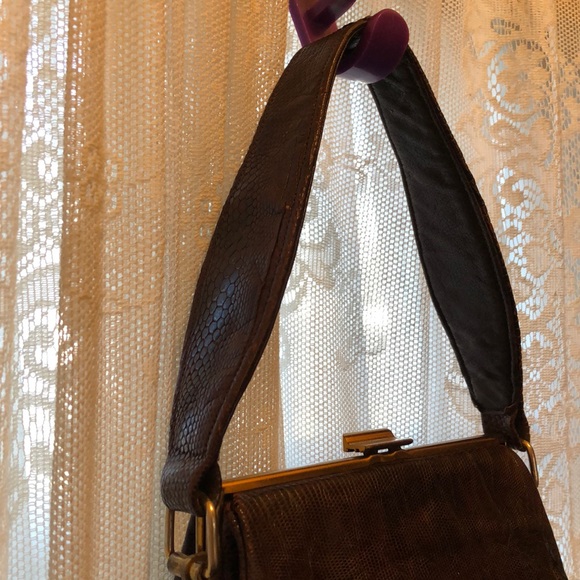 GENUINE! VINTAGE LIZARD? LEATHER HANDBAG - Picture 11 of 16